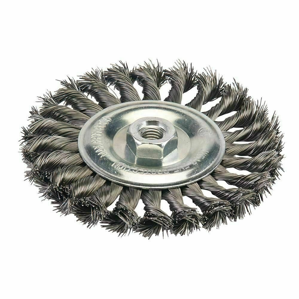 DISC TYPE BRUSH WITH THREAD | COARSE STEEL | 125 X M14 (ES742125S)