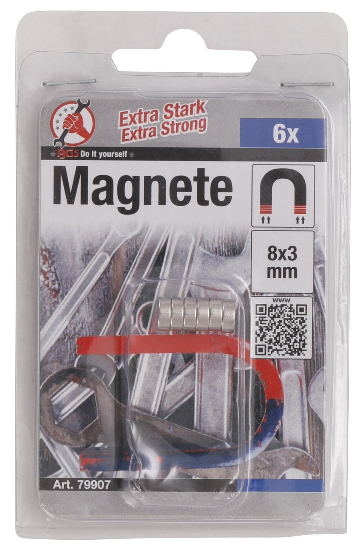 MAGNET SET | EXTRA STRONG | Ø 8 MM | 6 PCS. (79907)