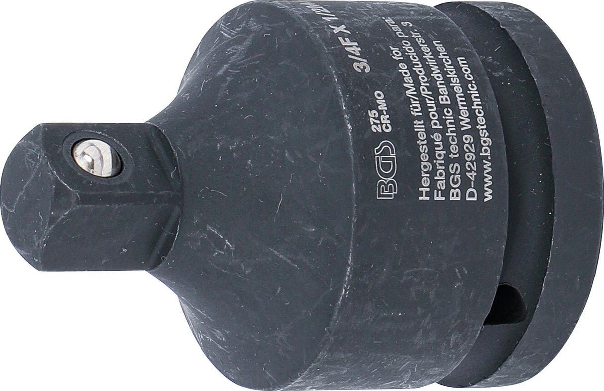 IMPACT SOCKET ADAPTOR | INTERNAL SQUARE 20 MM (3/4") - EXTERNAL SQUARE 12.5 MM (1/2") (275)