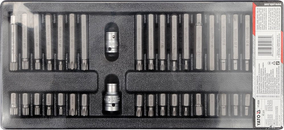 PVC TRAY WITH 40PCS SCREWDRIVER BITS (YT-5538)