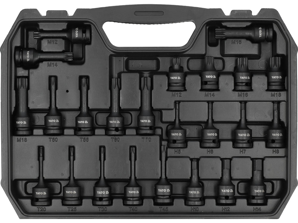 IMPACT SOCKET AND BIT SET | 1/2" | WITH ADAPTORS | 64 PCS | 10 - 32 MM (YT-10260)