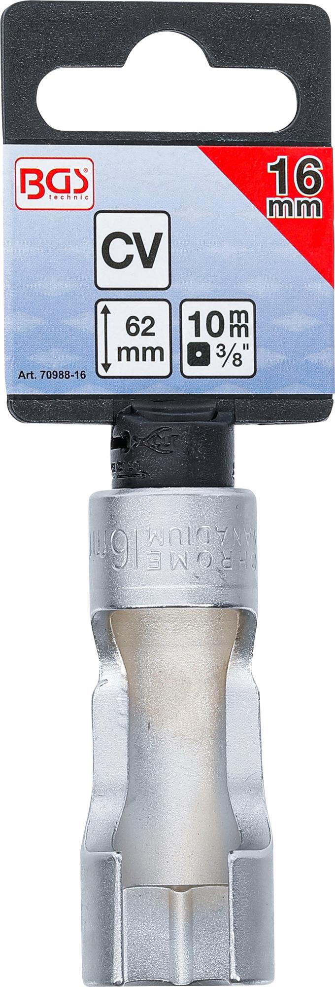 SPECIAL SOCKET, SLOTTED | 10 MM (3/8") DRIVE | 16 MM (70988-16)