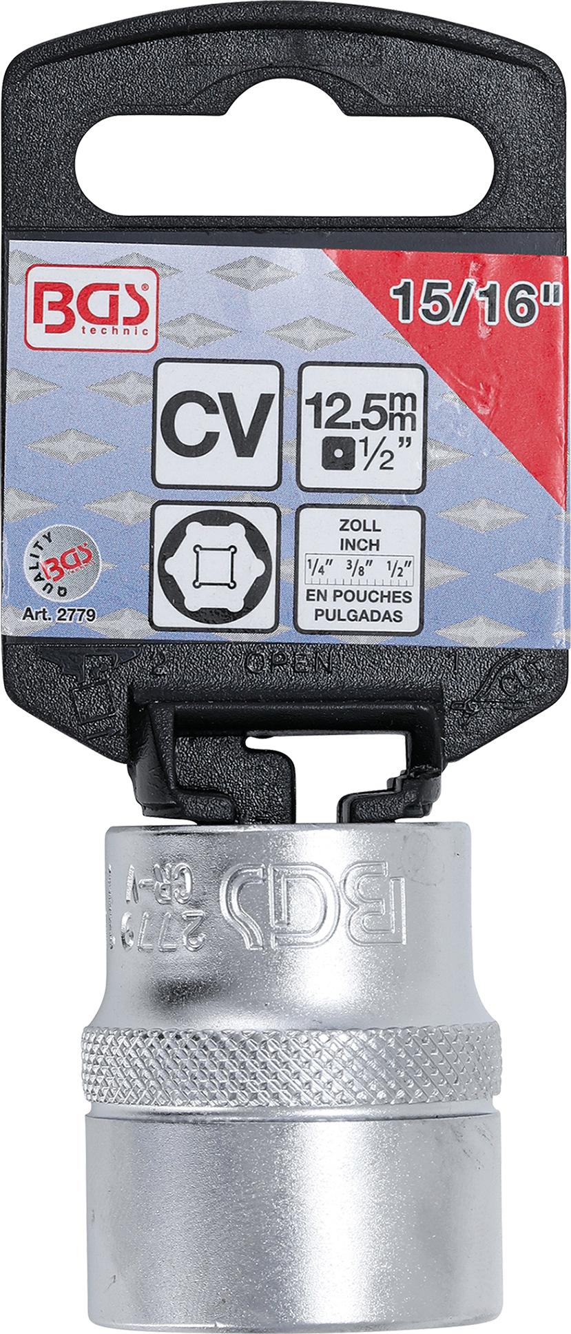 SOCKET, HEXAGON | 12.5 MM (1/2") DRIVE | 15/16" (2779)