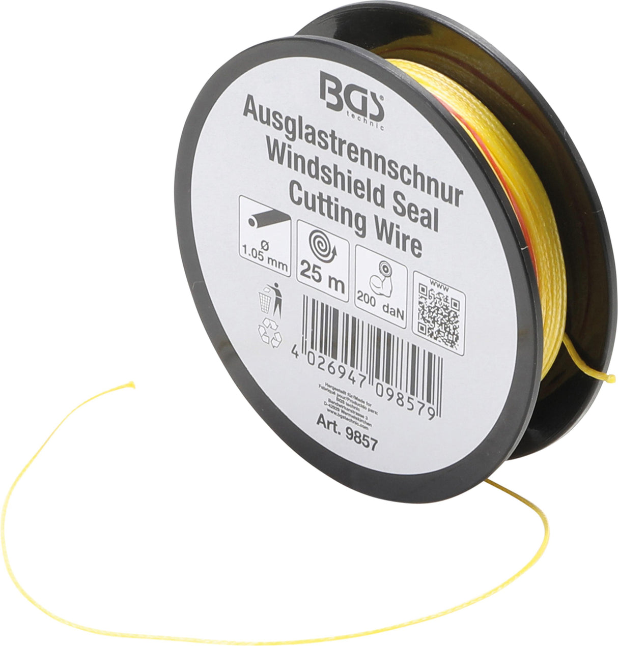 WINDSHIELD SEAL CUTTING WIRE | 25 M | 200 DAN (9857)