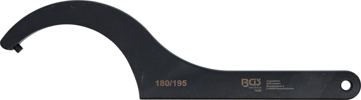 HOOK WRENCH WITH PIN | 180 - 195 MM (74225B)