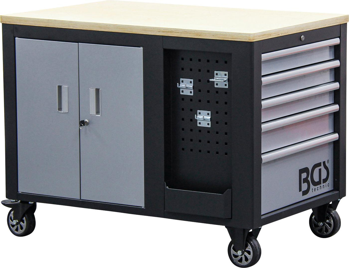 WORKSHOP TROLLEY | 2X 5 DRAWERS | 1 CABINET | EMPTY (4199)
