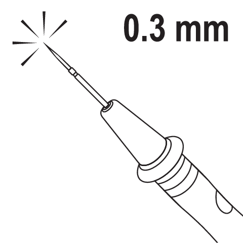 SILICONE TEST LEADS WITH SHARP TIPS (YT-73077)