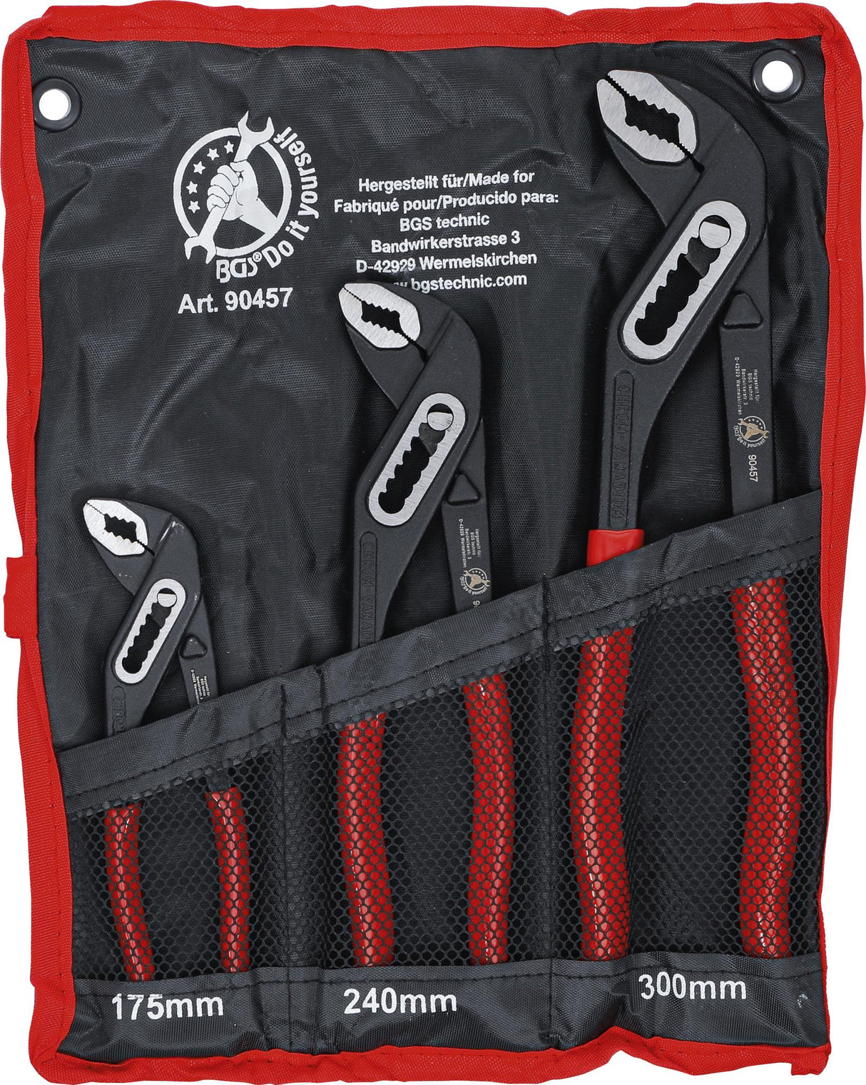 WATER PUMP PLIERS SET | 175 / 250 / 300 MM | 3 PCS. (90457)