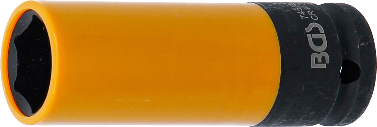 IMPACT SOCKET LONG THIN-WALLED | WITH PLASTIC PROTECTION | 12.5 MM (1/2") | 19.5 MM (74559)