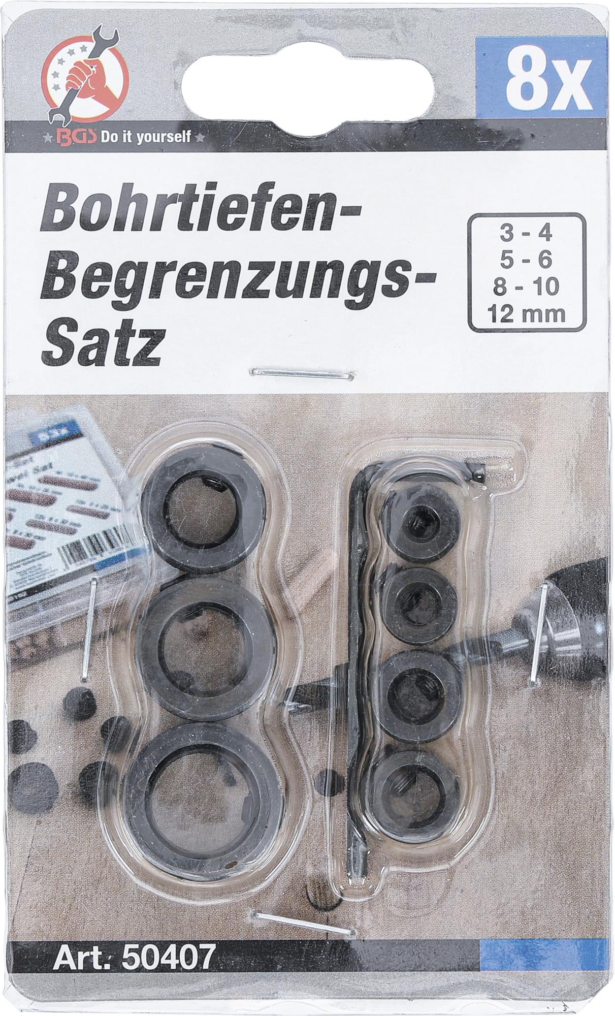DRILLING DEPTH LIMITER SET | 8 PCS. (50407)