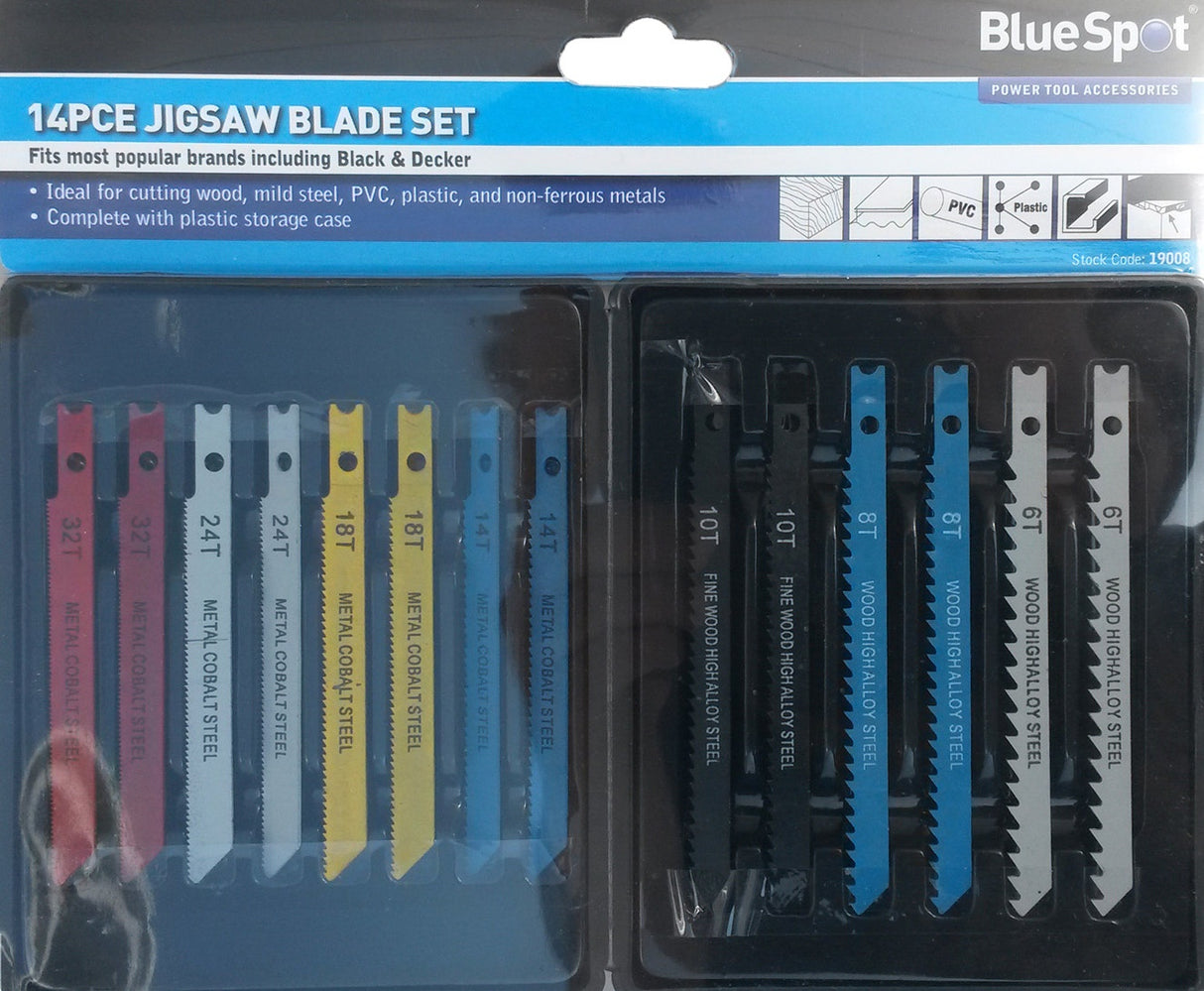 JIGSAW BLADE SET FOR ELECTRIC JIGSAW | 14 PCS. (JB14B)
