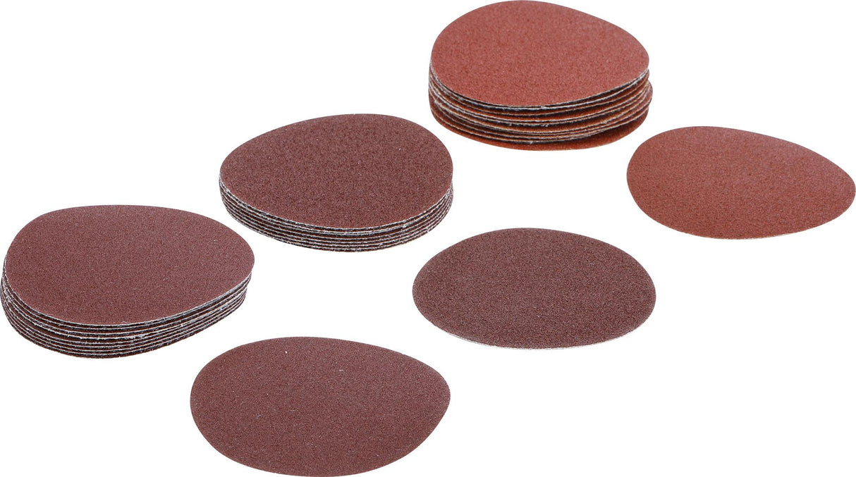 SANDING PADS FOR ECCENTRIC SANDERS | Ø 75 MM | K 60 - 80 - 120 | 30 PCS. (70195)