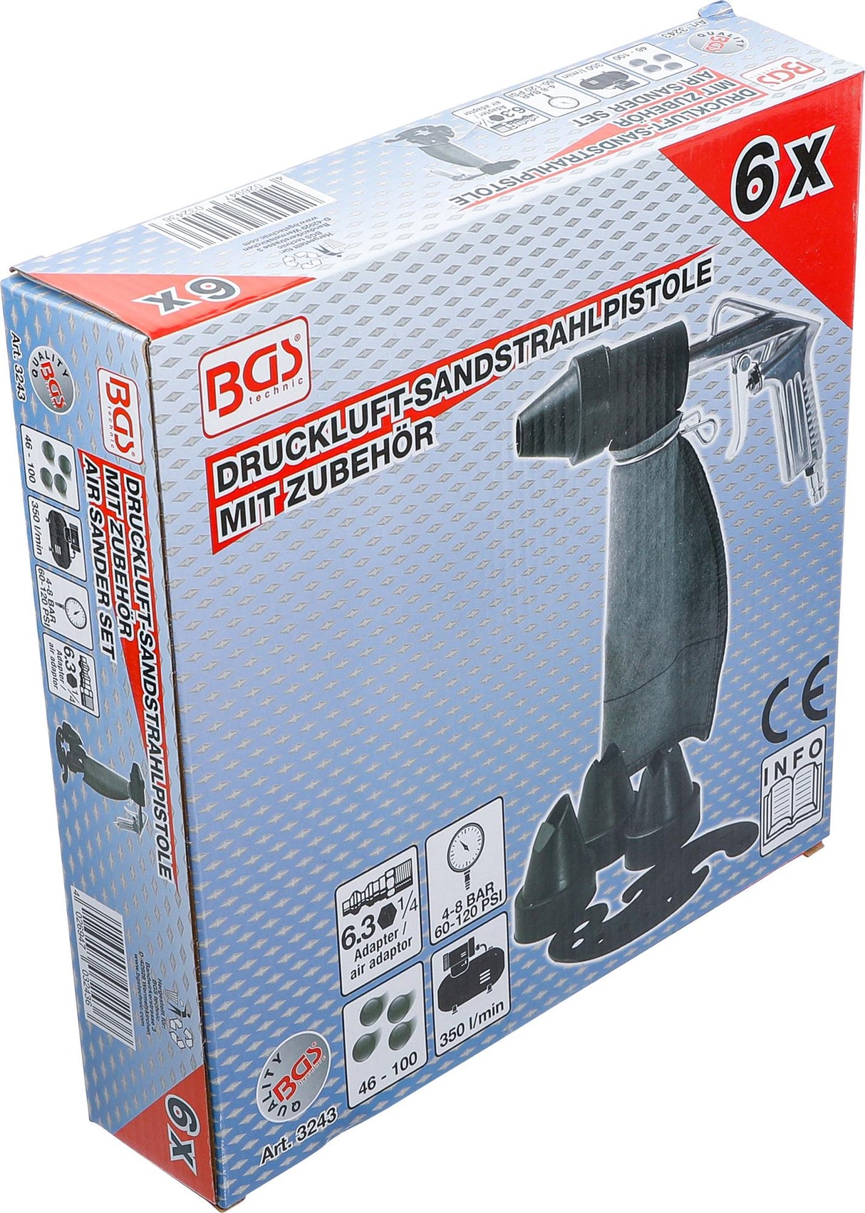 PNEUMATIC SANDBLASTER INCL. ACCESSORIES (3243)