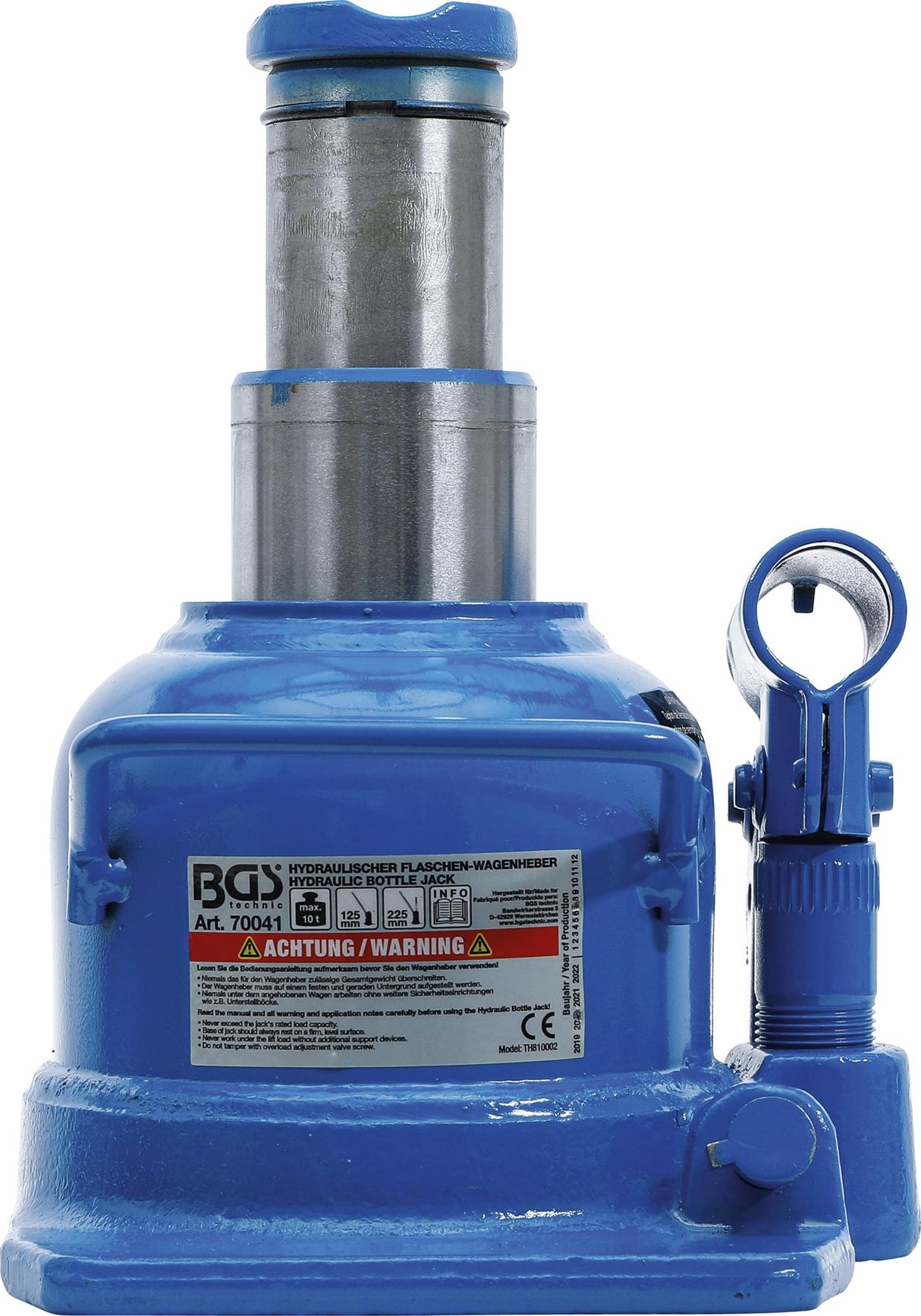HYDRAULIC BOTTLE JACK | EXTRA FLAT | 10 T (70041)