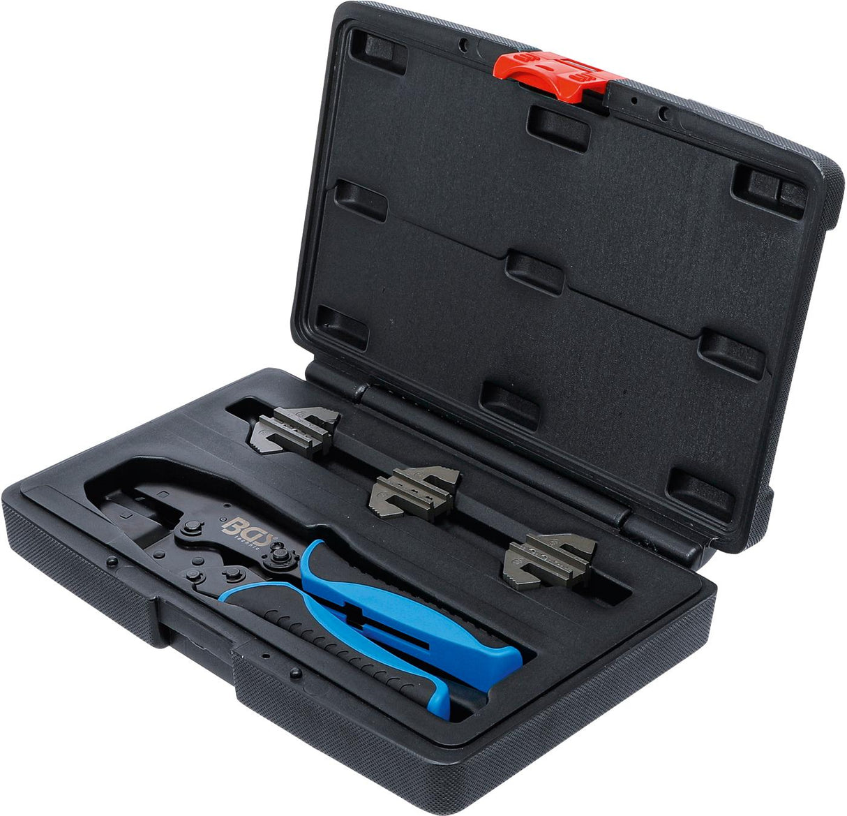 CRIMPING PLIERS SET | WITH 3 PAIRS OF JAWS | FOR SOLAR CONNECTORS MC3 / MC4 / TYCO (70003)