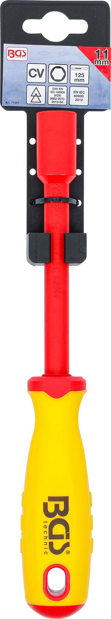 VDE SOCKET SCREWDRIVER | HEXAGON | 11 MM | BLADE LENGTH 125 MM (71091)