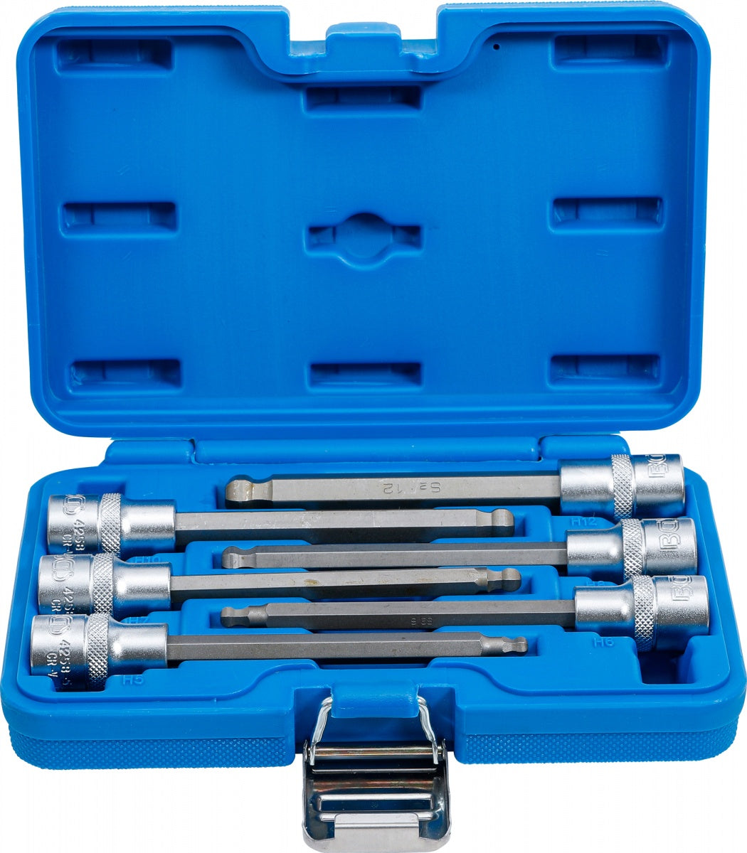 BIT SOCKET SET | 12.5 MM (1/2") DRIVE | INTERNAL HEXAGON WITH BALL HEAD 5 - 12 MM | 6 PCS. (4258)
