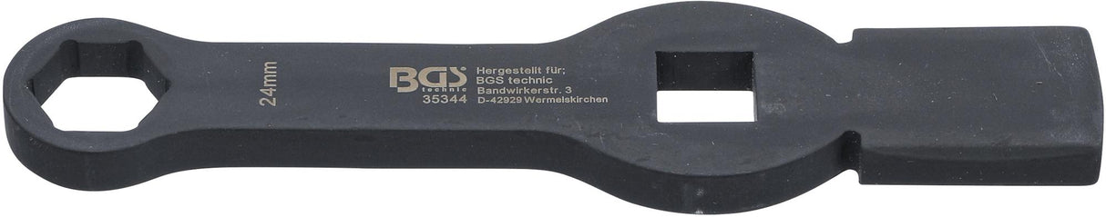 SLOGGING RING SPANNER | HEXAGON | WITH 2 STRIKING FACES | 24 MM (35344)