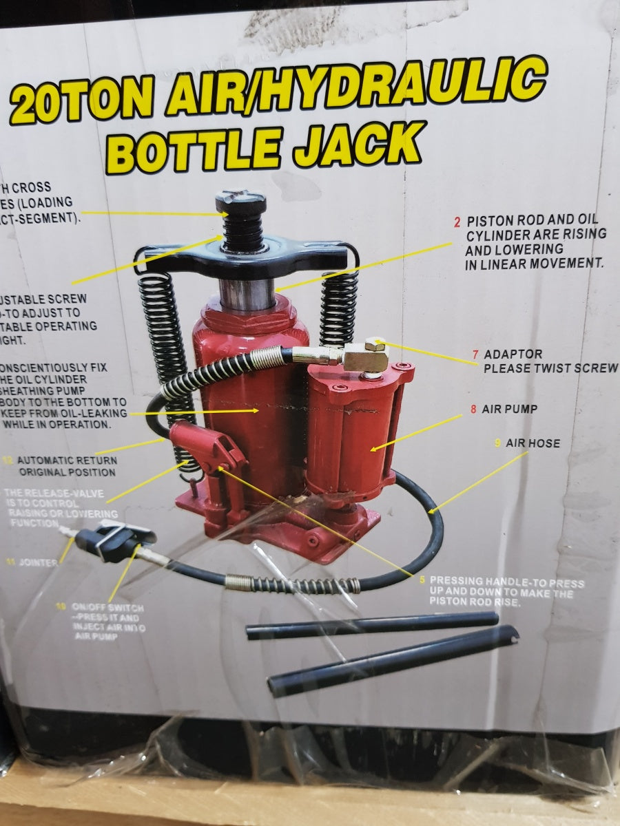PNEUMATIC HYDRAULIC JACK | 210-390 MM | 20 T (BJ20)