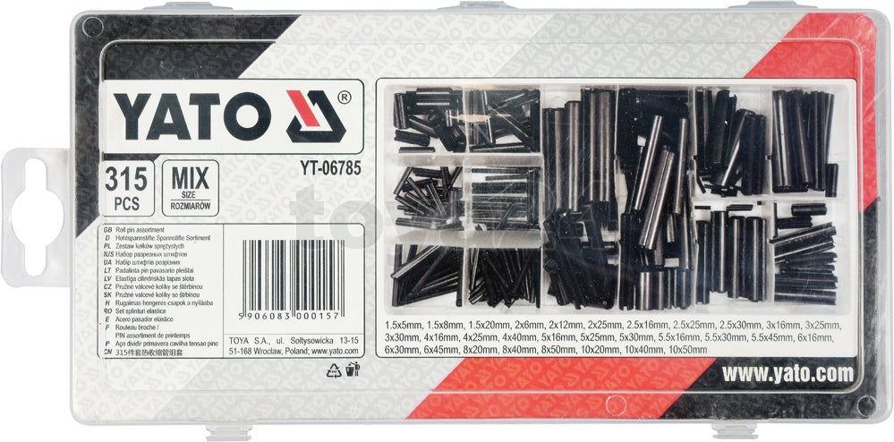 315 PCS ROLL PINS ASSORTMENT (YT-06785)