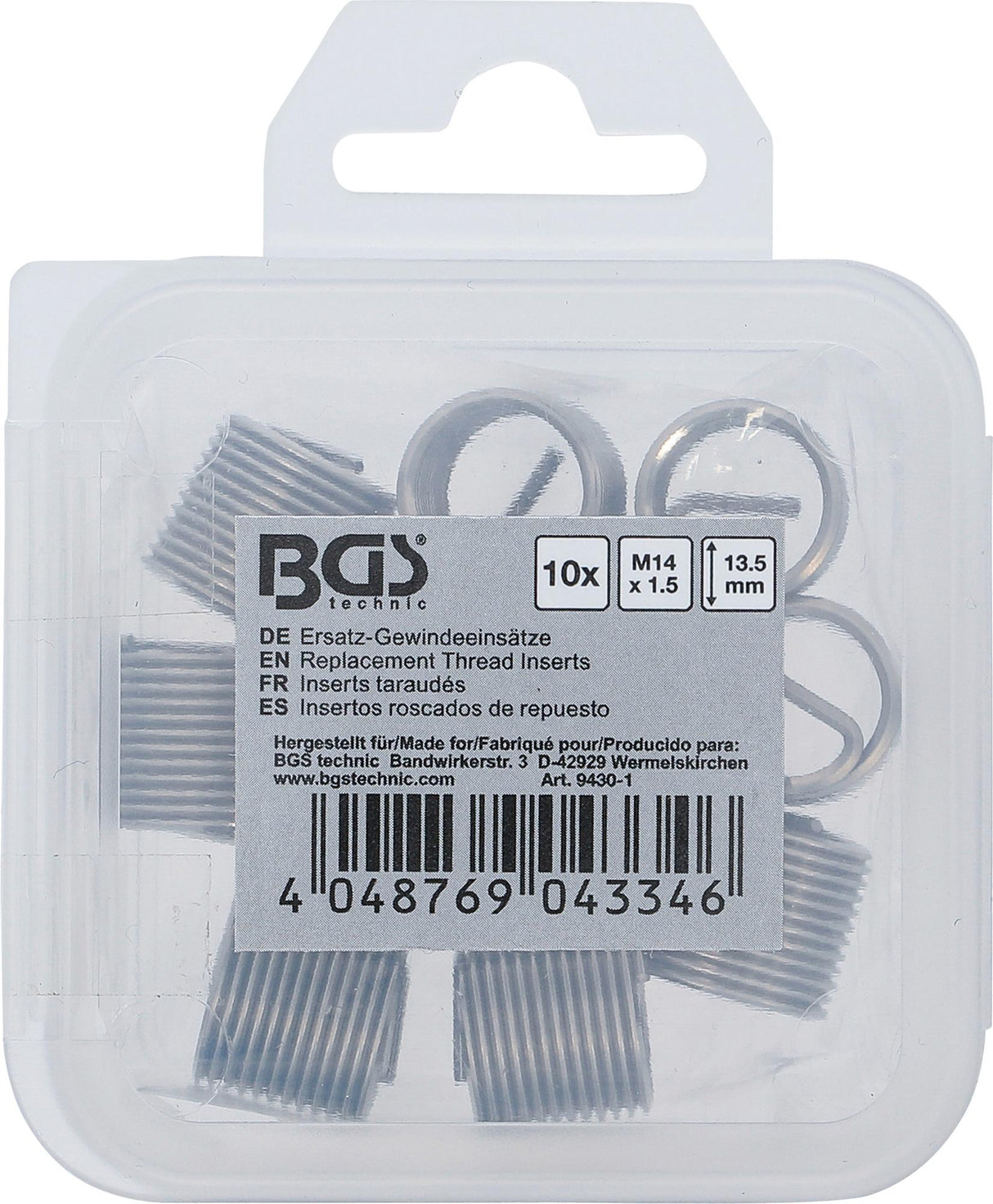 REPLACEMENT THREAD INSERTS | M14 X 1.5 MM | 10 PCS. (9430-1)