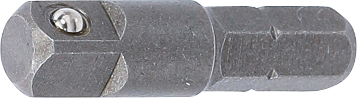 BIT RATCHET ADAPTOR | EXT. HEXAGON 6.3 MM (1/4") - EXT. SQUARE 6.3 MM (1/4") | 30 MM (8202)