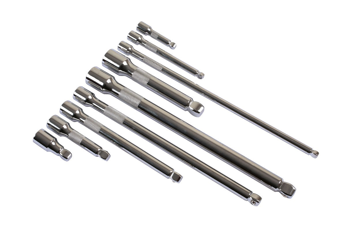EXTENSION BAR SET | FLEX HANDLE | 6.3 MM (1/4") / 10 MM (3/8") / 12.5 MM (1/2") | 9 PCS. (KD146)