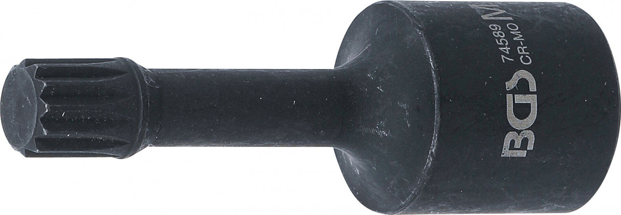 SPECIAL IMPACT BIT SOCKET | LENGTH 72 MM | 12.5 MM (1/2") DRIVE | SPLINE (FOR XZN) M12 | FOR VAG (74589)