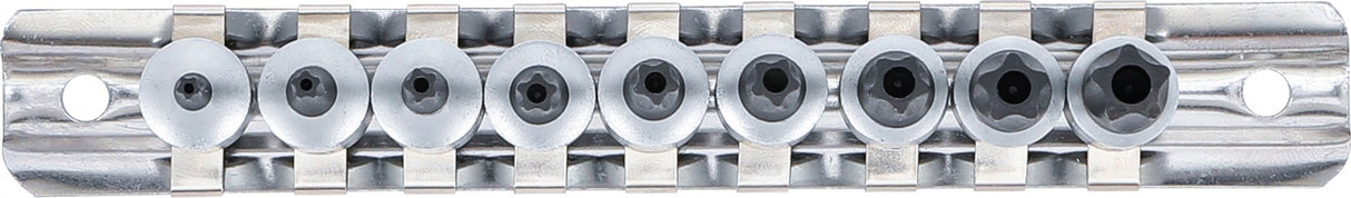 BIT SOCKET SET | 6.3 MM (1/4") DRIVE | TS-STAR TAMPERPROOF (FOR TORX PLUS) TS10 - TS50 | 9 PCS. (71020)