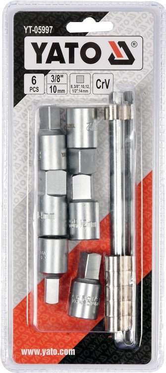 DRAIN PLUG KEY SET 3/8" (YT-05997)