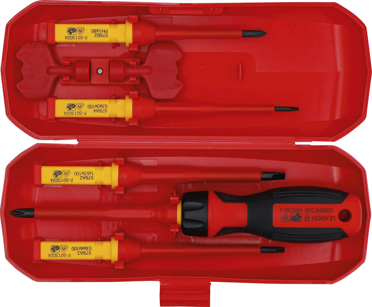VDE SCREWDRIVER SET | WITH INTERCHANGEABLE BLADES | 8 PCS. (35813)