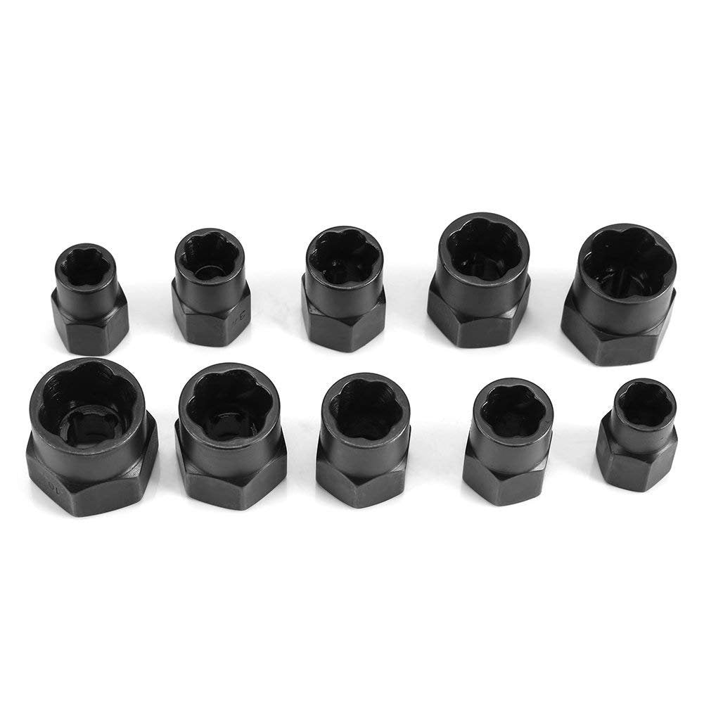 SOCKET SET FOR DAMAGED BOLTS | 9-19 MM | 10 PCS. (SK1530)