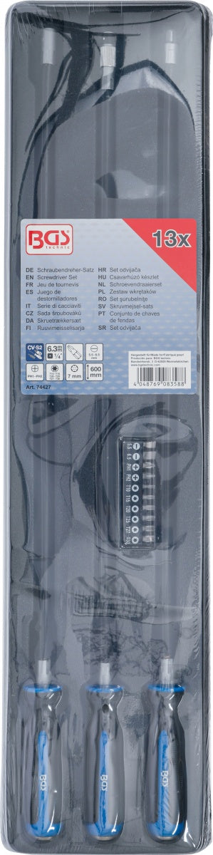 SCREWDRIVER SET | FLEXIBLE | 13 PCS. (74427)