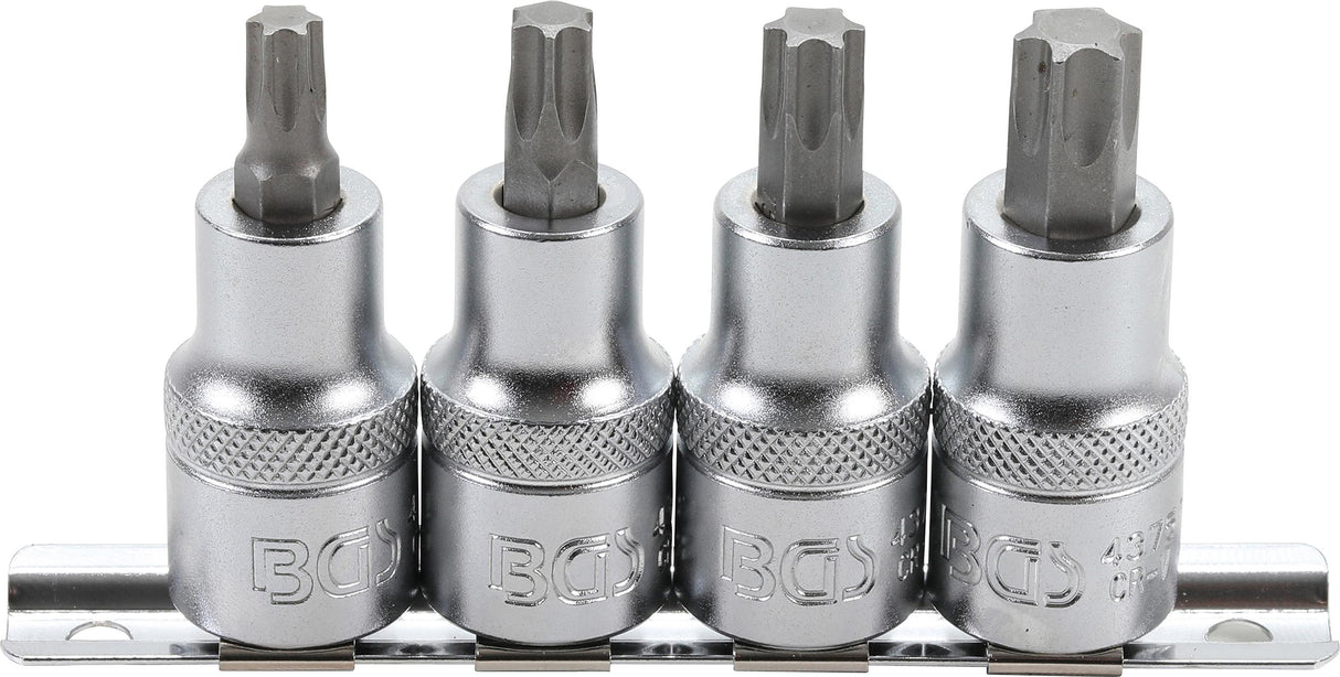 BIT SOCKET SET | 12.5 MM (1/2") DRIVE | T-STAR (FOR TORX) T40 - T55 | 4 PCS. (8886)
