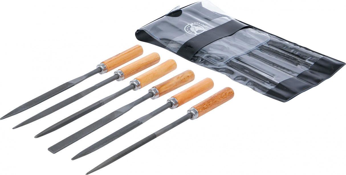 KEY FILE SET | WOODEN HANDLE | 100 MM | 6 PCS. (50201)