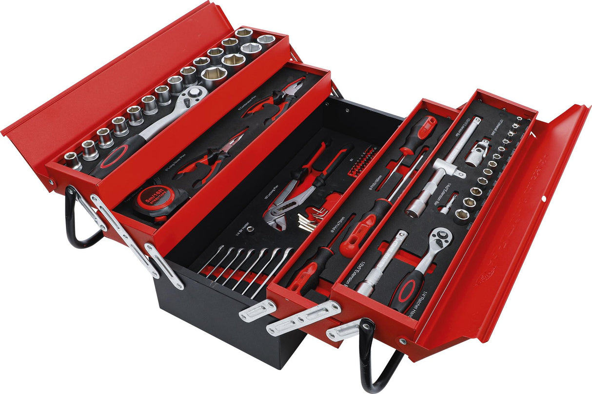 METAL WORKSHOP TOOL CASE INCL. TOOL ASSORTMENT | 86 PCS. (6056)
