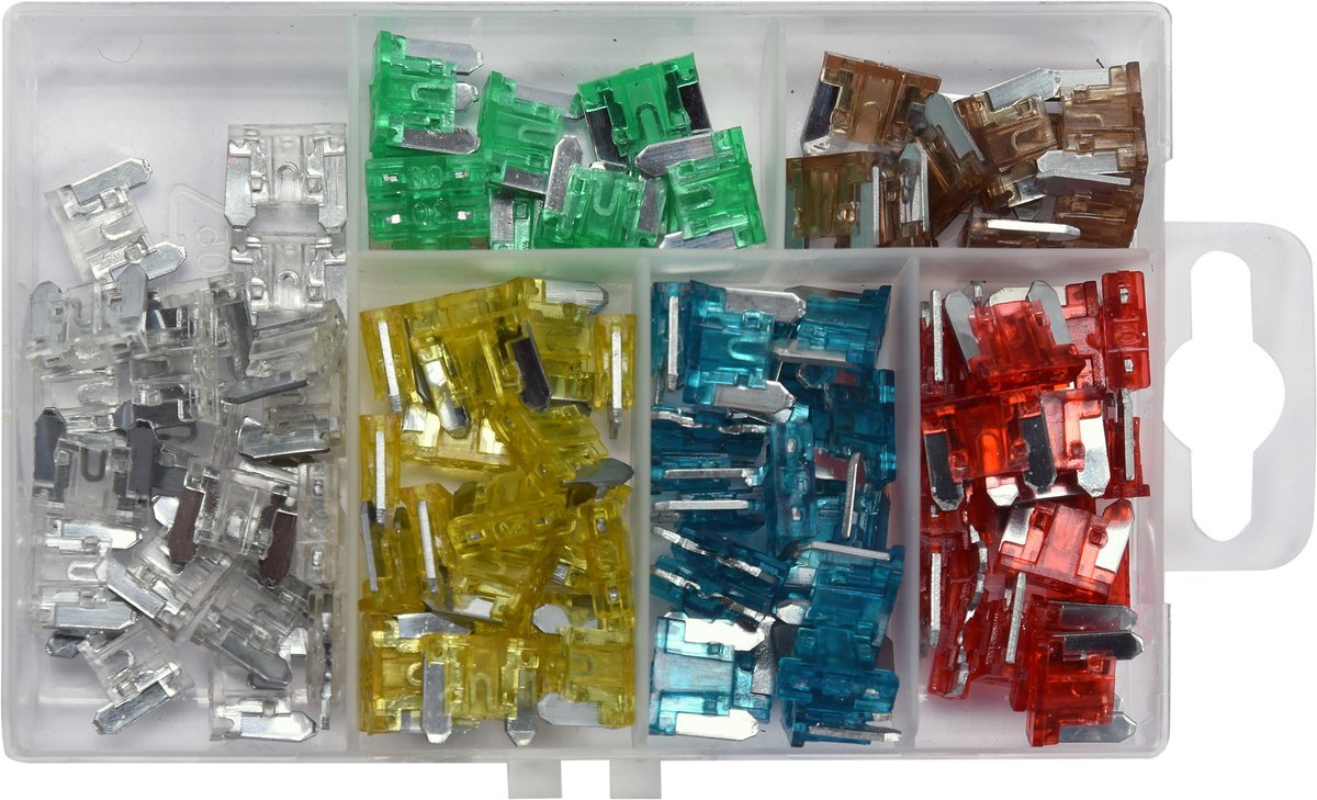 CAR FUSE ASSORTMENT 100 PCS MINI LOW PRO (YT-83145)