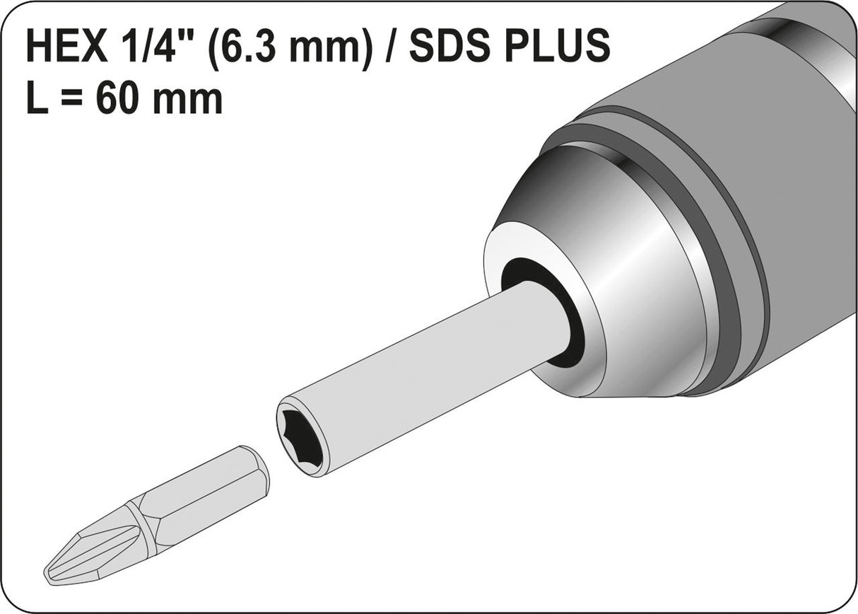 HEX SOCKET SHANK SCREWDRIVER SDS PLUS (YT-04690)