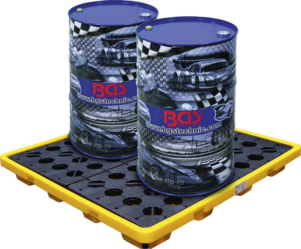 OIL DRIP PAN | WITH OPEN MESH FLOORING | FOR 4 X 200-L DRUMS (70050)