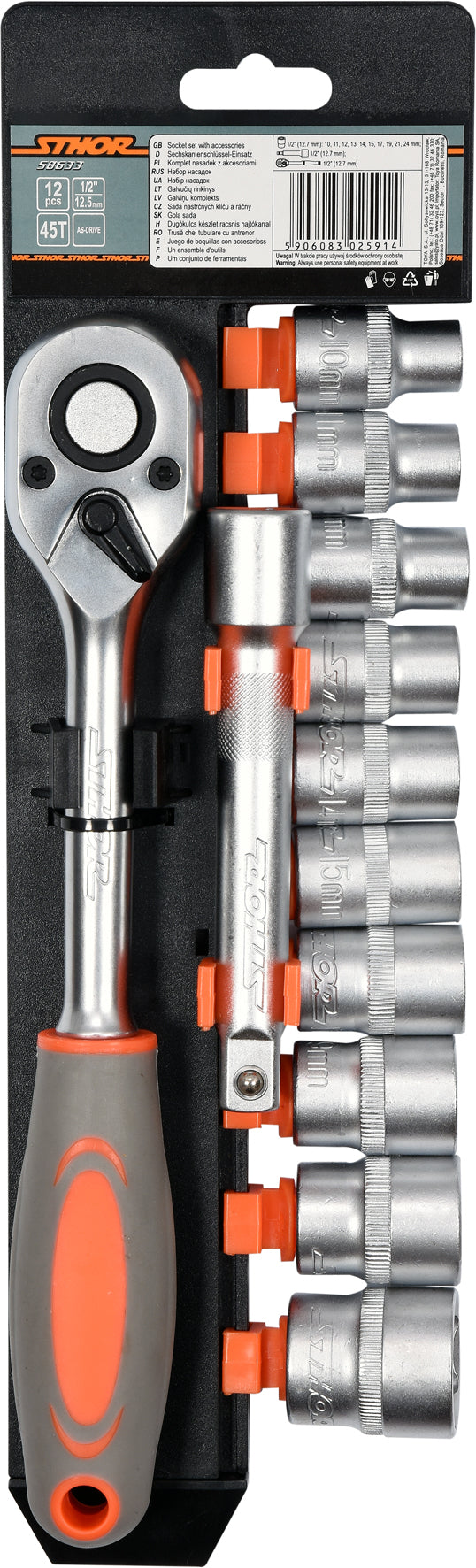 TOOL SET 1/2" 12 PCS (58633)