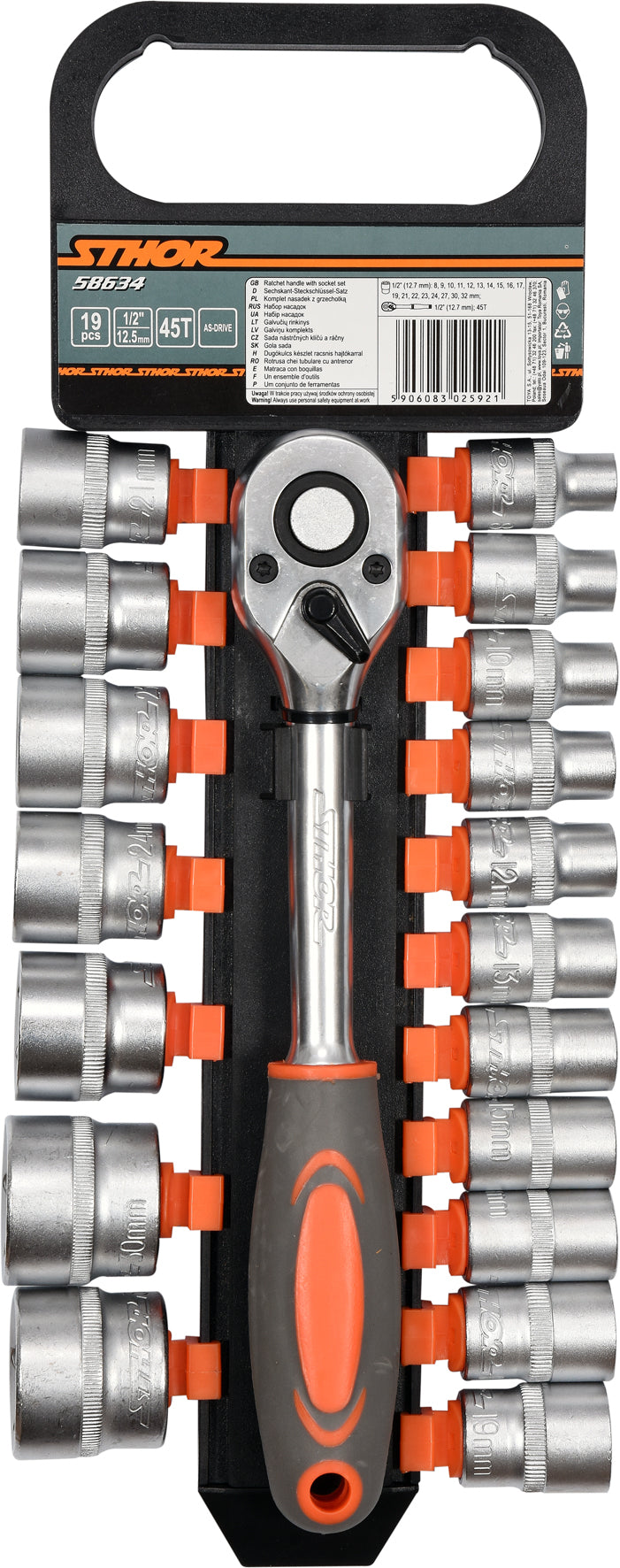 TOOL SET 1/2" 19 PCS (58634)