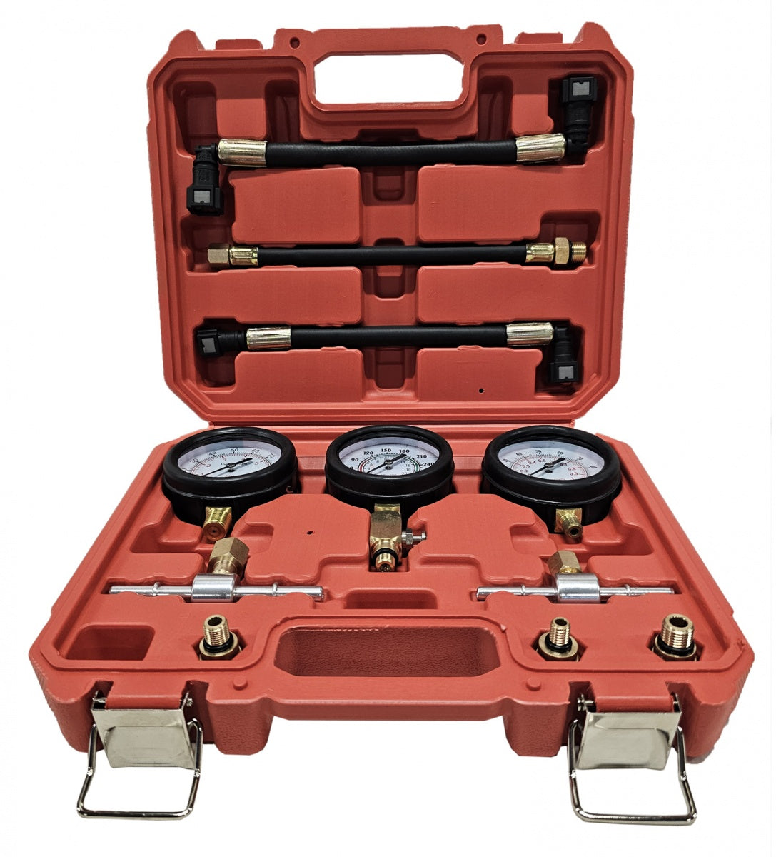 FUEL AND COMPRESSION GAUGE SET | FOR MOTORCYCLES | 11 PCS. (SK6807)
