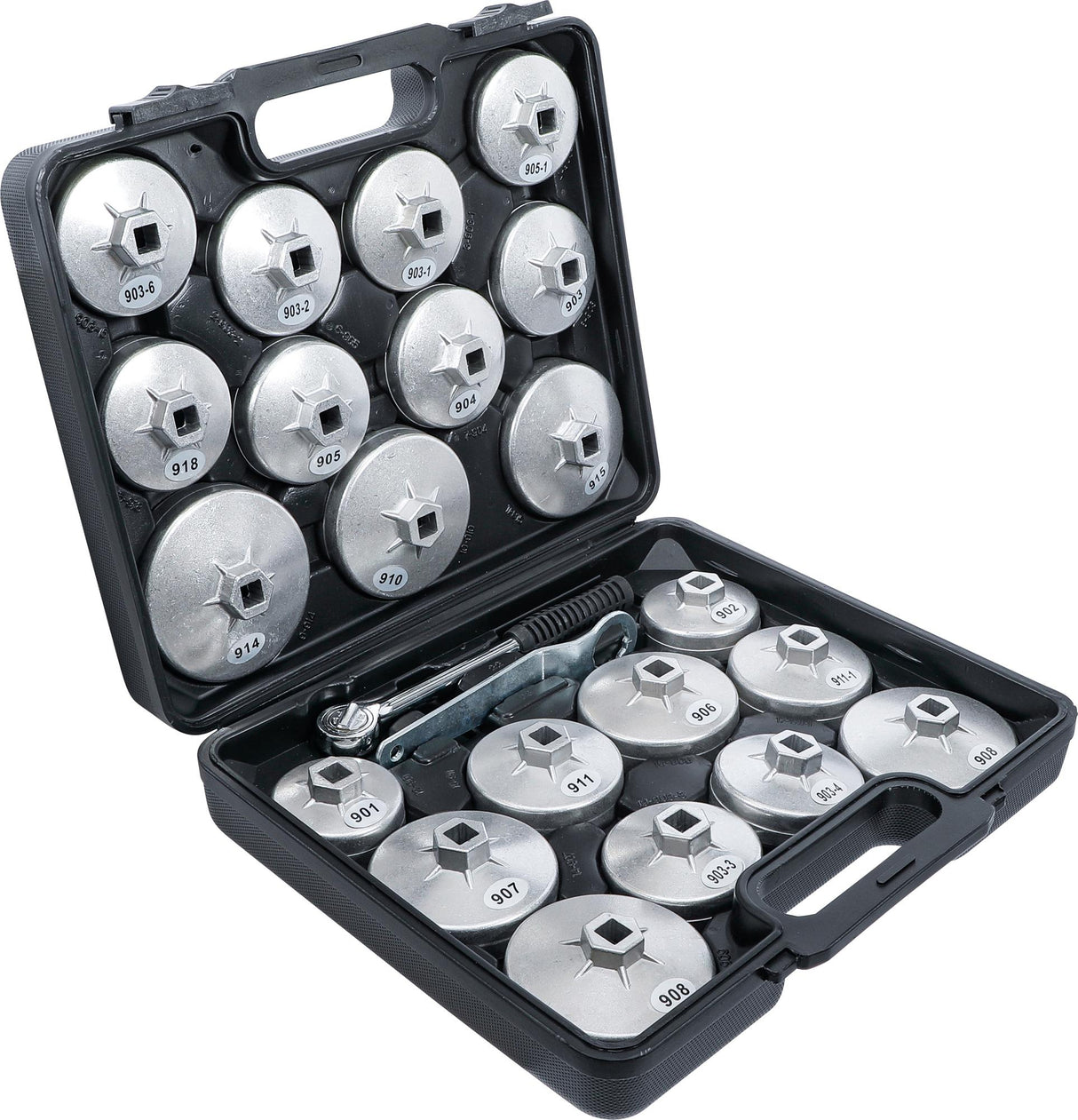 OIL FILTER WRENCH SET | ALUMINIUM DIE CAST | 12.5 MM (1/2") DRIVE | 23 PCS. (1035)