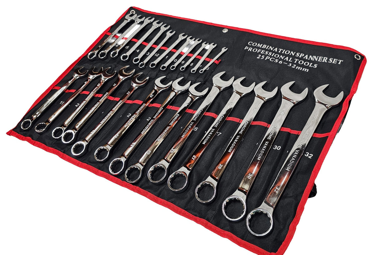 COMBINATION SPANNER SET | CR-V | 6 - 32 MM | 25 PCS. (H10993)