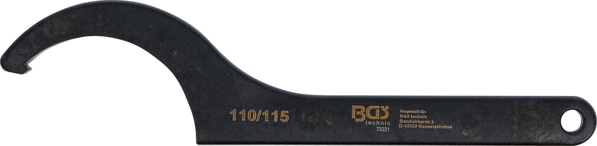HOOK WRENCH WITH NOSE | 110 - 115 MM (73221)