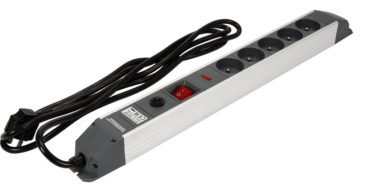SURGE PROTEC POWER STRIP W.G. 5S 3M ALU (72372)