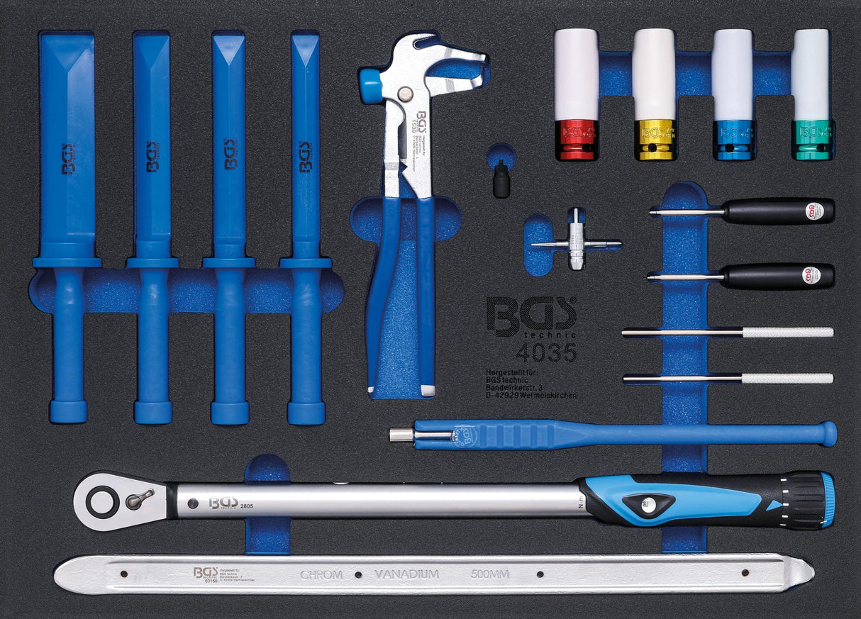 TOOL TRAY 3/3: SPECIAL TOOLS FOR TYRE SERVICE | 18 PCS. (4035)