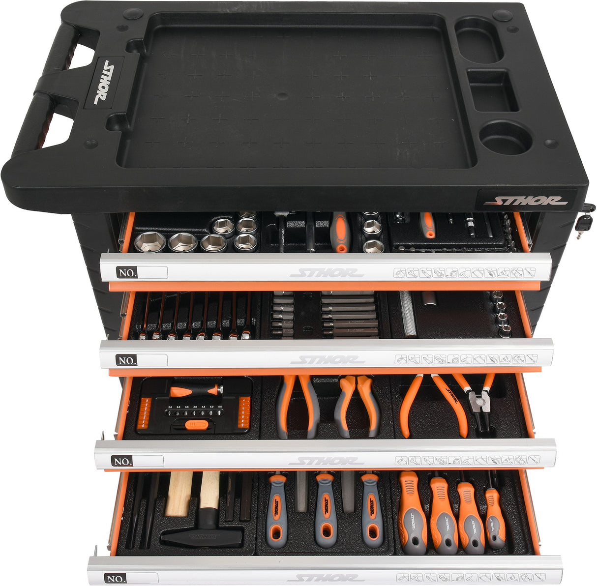 6 DRAWERS ROLLER CABINET W/TOOL INSERT (58550)