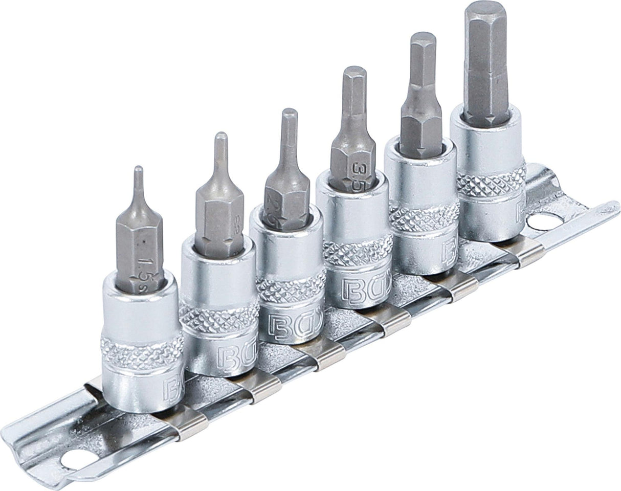BIT SOCKET SET | 6.3 MM (1/4") DRIVE | INTERNAL HEXAGON 1.5 - 6 MM | 6 PCS. (5151)
