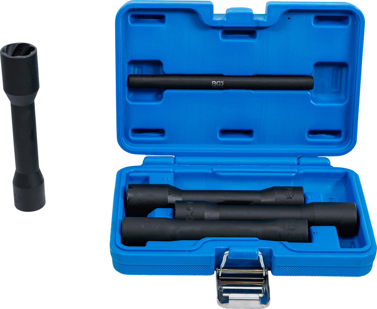 TWIST SOCKET SET (SPIRAL PROFILE) / SCREW EXTRACTOR, DEEP | 12.5 MM (1/2") DRIVE | 17 - 22 MM | 5 PCS. (5262)